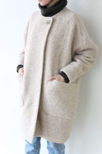 パシオーネ（PASSIONE）スライバーウールノーカラーコート／ベージュ - 30,800円 | 通販 | CREEKS