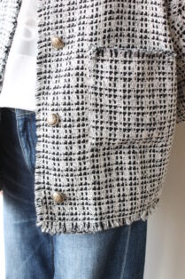 ディニテコリエ(Dignite Collier）ツィードジャケット／ブラックMIX