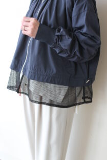 parumi様ディニテコリエ ネイビー メッシュレイヤードブルゾン