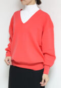 パシオーネ(PASSIONE)Vネックニットプルオーバー/ピンク