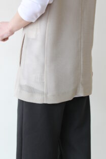 ディニテコリエ(Dignite Collier）ダブルメッシュジレ／ベージュ