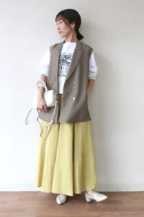 ディニテコリエ(Dignite Collier）ダブルメッシュジレ／モカ - 14,080