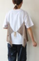 アンカルネ（Un carnet）ベロアキャミソールTシャツ／オフ×ベージュ
