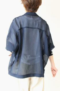 値下げ中新品[Dignite colier]デニテコリエドルマンシャツジャケット ディニテコリエ(Dignite Collier）ドルマンシャツジャケット／ネイビー