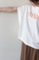 シロデラボンテ（siro de labonte）AMABLEタックスリーブＴシャツ／オフ×オレンジ