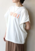 シロデラボンテ（siro de labonte）AMABLEタックスリーブＴシャツ／オフ×オレンジ