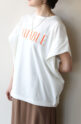 シロデラボンテ（siro de labonte）AMABLEタックスリーブＴシャツ／オフ×オレンジ