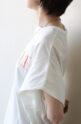 シロデラボンテ（siro de labonte）AMABLEタックスリーブＴシャツ／オフ×オレンジ