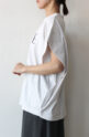 シロデラボンテ（siro de labonte）AMABLEタックスリーブＴシャツ／エクリュー×ブラック