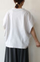 シロデラボンテ（siro de labonte）AMABLEタックスリーブＴシャツ／エクリュー×ブラック