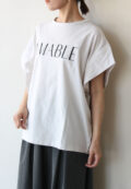シロデラボンテ（siro de labonte）AMABLEタックスリーブＴシャツ／エクリュー×ブラック
