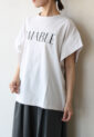 シロデラボンテ（siro de labonte）AMABLEタックスリーブＴシャツ／エクリュー×ブラック