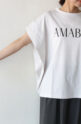 シロデラボンテ（siro de labonte）AMABLEタックスリーブＴシャツ／エクリュー×ブラック