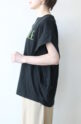 シロデラボンテ（siro de labonte）AMABLEタックスリーブＴシャツ／ブラック×ライム
