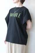 シロデラボンテ（siro de labonte）AMABLEタックスリーブＴシャツ／ブラック×ライム