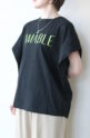 シロデラボンテ（siro de labonte）AMABLEタックスリーブＴシャツ／ブラック×ライム