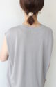 ロージー（ROSIEE）ソフトな風合いフロッキープリントＴシャツ／グレージュ【セットアップ対応可】