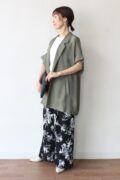 ディニテコリエ(Dignite Collier）メッシュ半袖ジャケット／カーキ