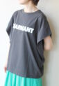 シロデラボンテ（siro de labonte）CHARMANTタックスリーブＴシャツ／チャコール×オフ