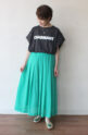 シロデラボンテ（siro de labonte）CHARMANTタックスリーブＴシャツ／チャコール×オフ