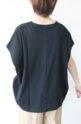 シロデラボンテ（siro de labonte）ハートタックスリーブＴシャツ／ブラック×ピンク