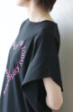 シロデラボンテ（siro de labonte）ハートタックスリーブＴシャツ／ブラック×ピンク