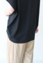 シロデラボンテ（siro de labonte）ハートタックスリーブＴシャツ／ブラック×ピンク