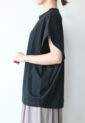 シロデラボンテ（siro de labonte）タックスリーブＴシャツ（ロゴなし）／ブラック