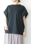 シロデラボンテ（siro de labonte）タックスリーブＴシャツ（ロゴなし）／ブラック