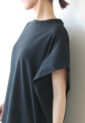 シロデラボンテ（siro de labonte）タックスリーブＴシャツ（ロゴなし）／ブラック