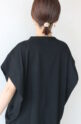 シロデラボンテ（siro de labonte）タックスリーブＴシャツ（ロゴなし）／ブラック