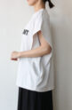シロデラボンテ（siro de labonte）CHARMANTタックスリーブＴシャツ／エクリュ×ブラック