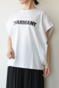 シロデラボンテ（siro de labonte）CHARMANTタックスリーブＴシャツ／エクリュ×ブラック