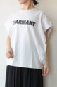 シロデラボンテ（siro de labonte）CHARMANTタックスリーブＴシャツ／エクリュ×ブラック