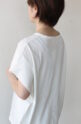 シロデラボンテ（siro de labonte）ハートタックスリーブＴシャツ／オフ×モカ