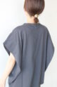 シロデラボンテ（siro de labonte）ハートタックスリーブＴシャツ／チャコール×イエロー