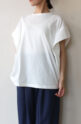 シロデラボンテ（siro de labonte）タックスリーブＴシャツ（ロゴなし）／オフ