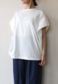 シロデラボンテ（siro de labonte）タックスリーブＴシャツ（ロゴなし）／オフ
