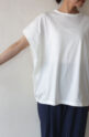 シロデラボンテ（siro de labonte）タックスリーブＴシャツ（ロゴなし）／オフ