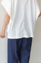シロデラボンテ（siro de labonte）タックスリーブＴシャツ（ロゴなし）／オフ