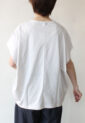 シロデラボンテ（siro de labonte）タックスリーブＴシャツ（ロゴなし）／エクリュ