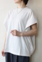 シロデラボンテ（siro de labonte）タックスリーブＴシャツ（ロゴなし）／エクリュ