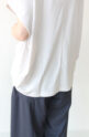 シロデラボンテ（siro de labonte）タックスリーブＴシャツ（ロゴなし）／エクリュ