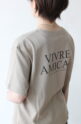 ディニテコリエ(Dignite Collier）AMICALロゴ吸水速乾Tシャツ／ベージュ