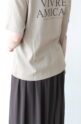 ディニテコリエ(Dignite Collier）AMICALロゴ吸水速乾Tシャツ／ベージュ