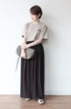 ディニテコリエ(Dignite Collier）AMICALロゴ吸水速乾Tシャツ／ベージュ