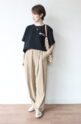 ディニテコリエ(Dignite Collier）AMICALロゴ吸水速乾Tシャツ／ブラック