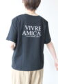 ディニテコリエ(Dignite Collier）AMICALロゴ吸水速乾Tシャツ／ブラック