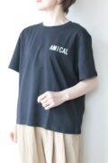 ディニテコリエ(Dignite Collier）AMICALロゴ吸水速乾Tシャツ／ブラック