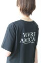 ディニテコリエ(Dignite Collier）AMICALロゴ吸水速乾Tシャツ／ブラック
